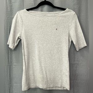 Tommy Hilfiger Gray 3/4 Sleeve Top